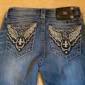 Miss Me Jeans flare/boot cut, rhinestone accents